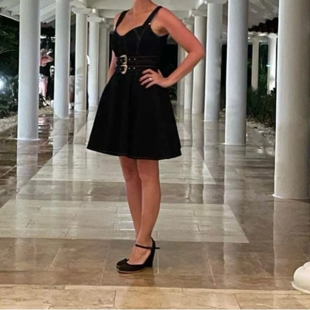 Authentic Versace Couture jean dress, size 4-6 US - Picture 2 of 16